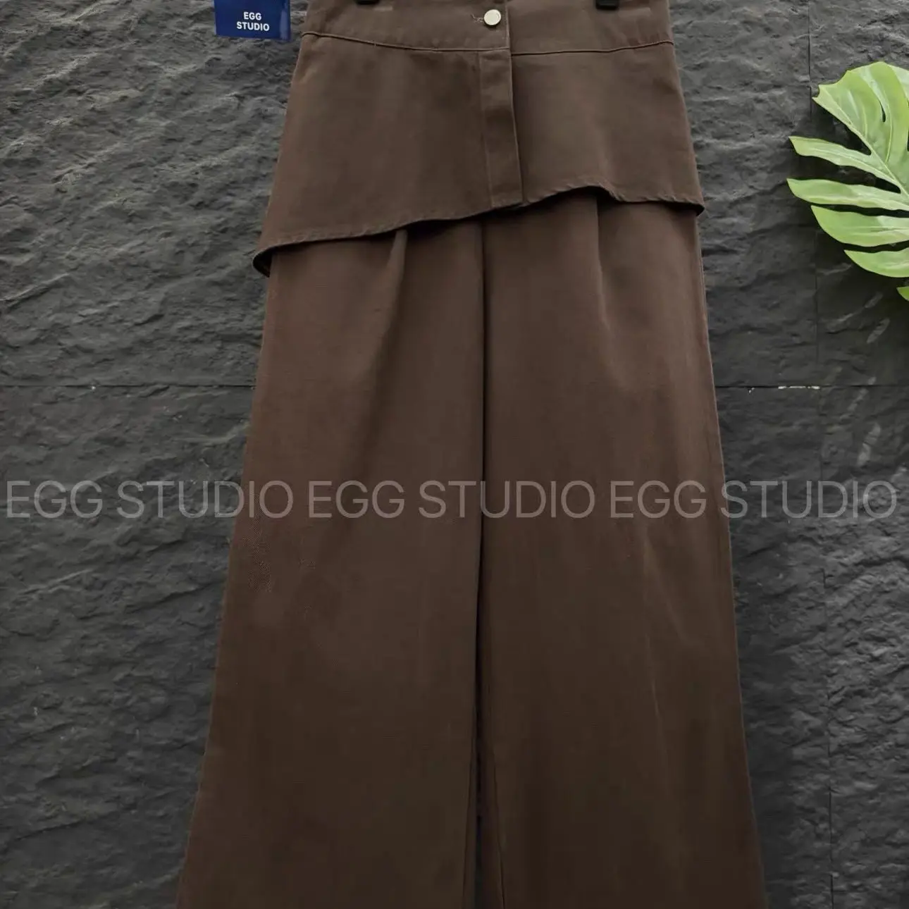 两穿腰封设计直筒长裤时尚百搭休闲好选择