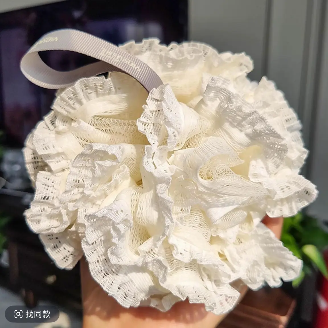 高档蕾丝沐浴球浴花球柔软不散花大号可爱少女搓澡神器起泡丰富