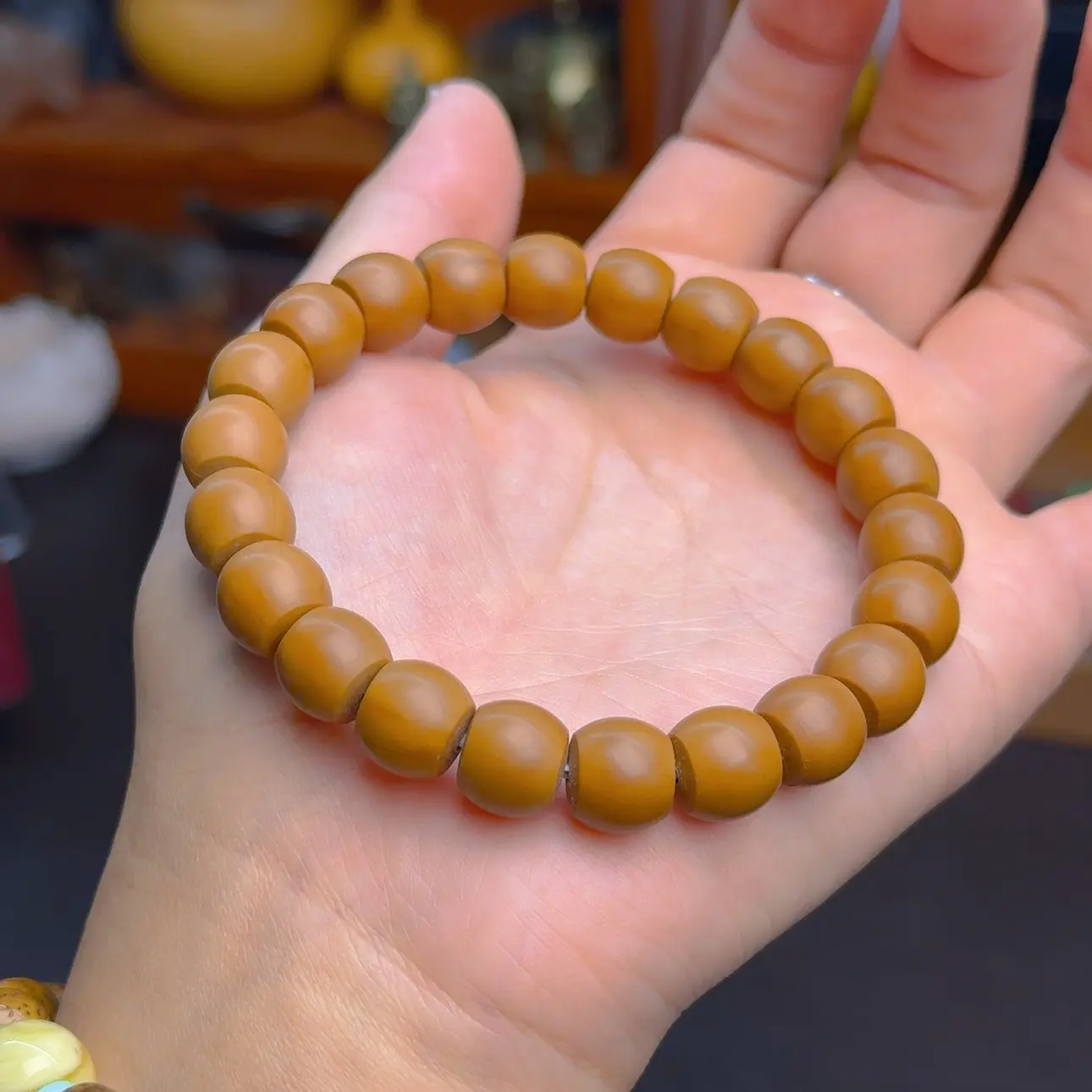 原色老型猴头核桃手串男女文玩单圈盘玩佛珠手链