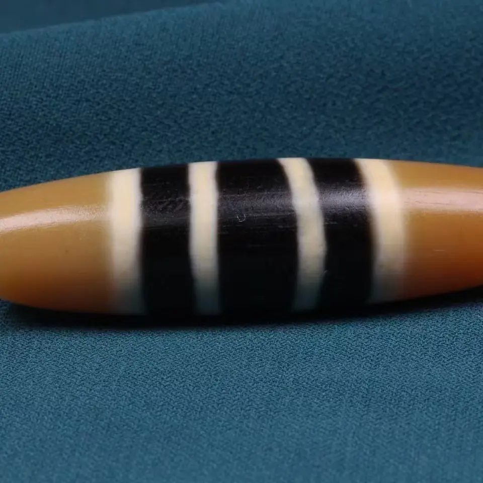 藏式天然玛瑙三色七线锁骨吊坠隔珠文玩手串项链顶珠手工diy配珠