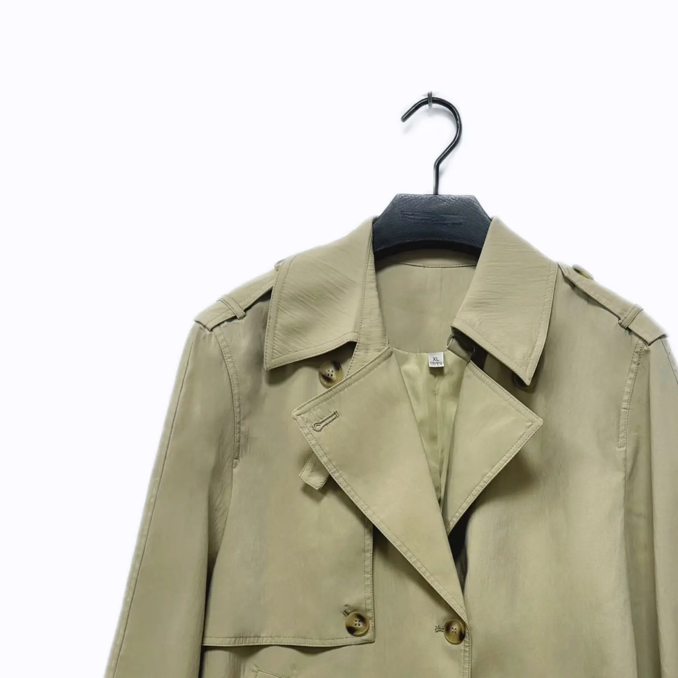 短款休闲风双排扣风衣外套女秋季时尚百搭宽松上衣6609