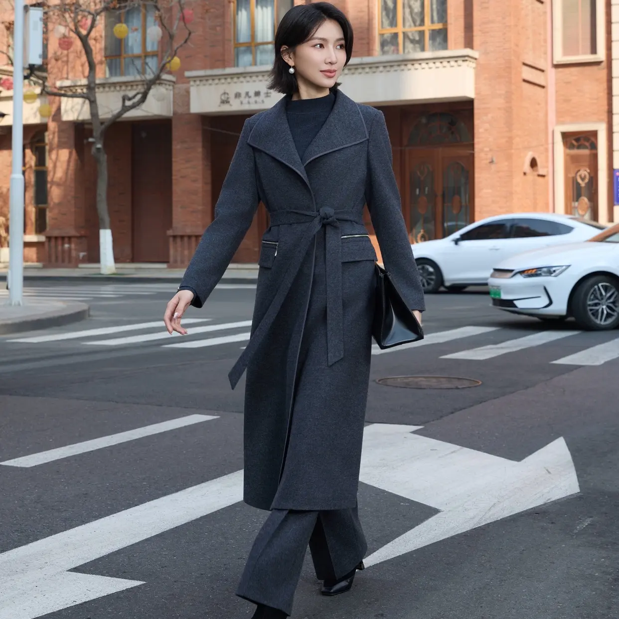 秋冬新品时尚气质中长款大衣