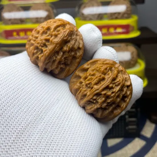 文玩核桃四座楼狮子头精配把玩手把件盘玩麻核桃老树精品