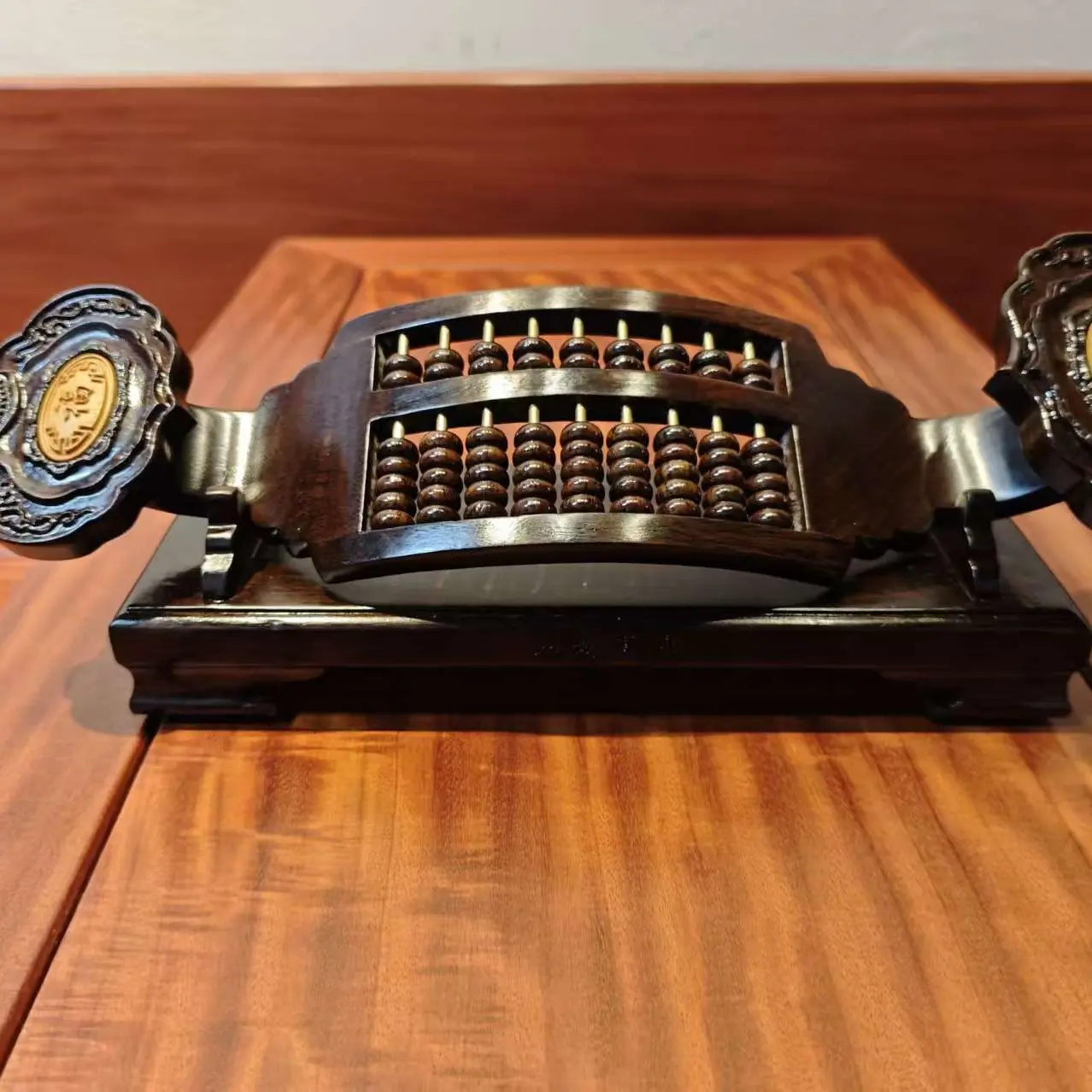 红木如意算盘摆件中式家居装饰招财开业礼品