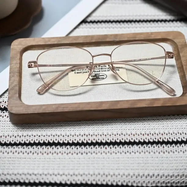 纯钛超轻玫瑰金眼镜框男女通用文艺复古可配近视度数