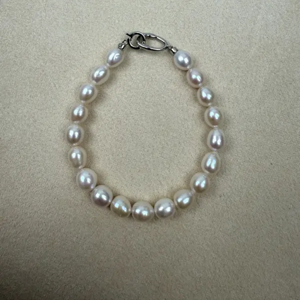 天然淡水无核珍珠7-8mm珍珠手链晶莹剔透适合送女友手链