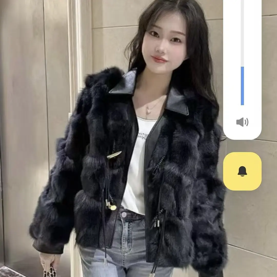 加厚进口狐狸毛皮草时尚减龄保暖短款外套
