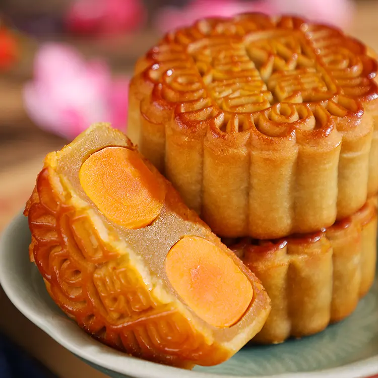 粮午斋广式双蛋黄莲蓉月饼传统老式糕点中秋佳节休闲零食
