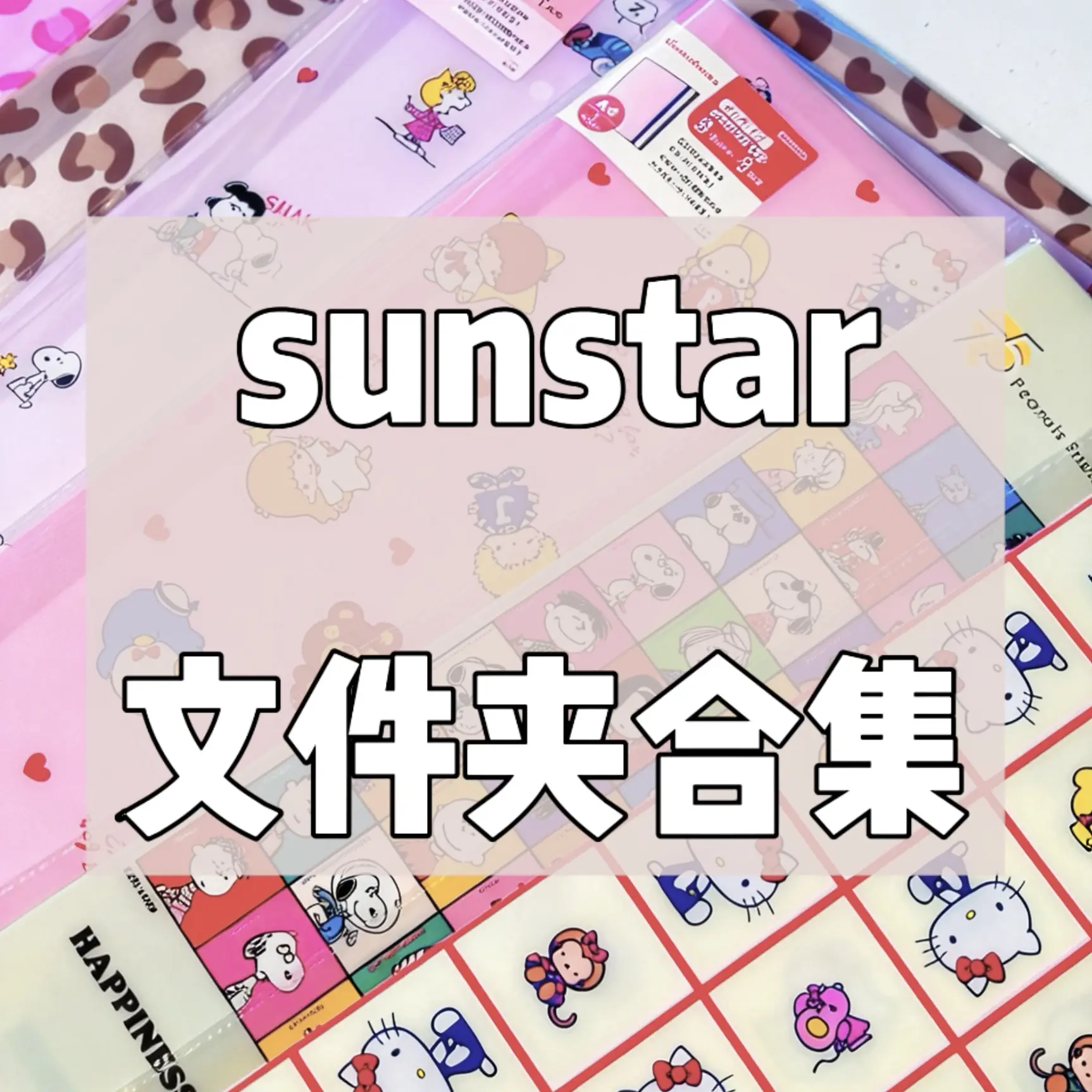 sunstar三丽鸥史努比多功能收纳A4文件夹合集