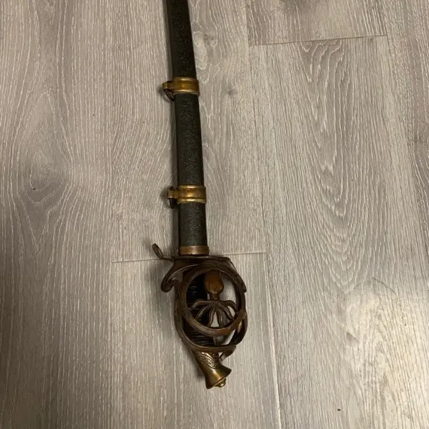 法国骑兵马刀锰钢一体收藏冷兵器未开刃