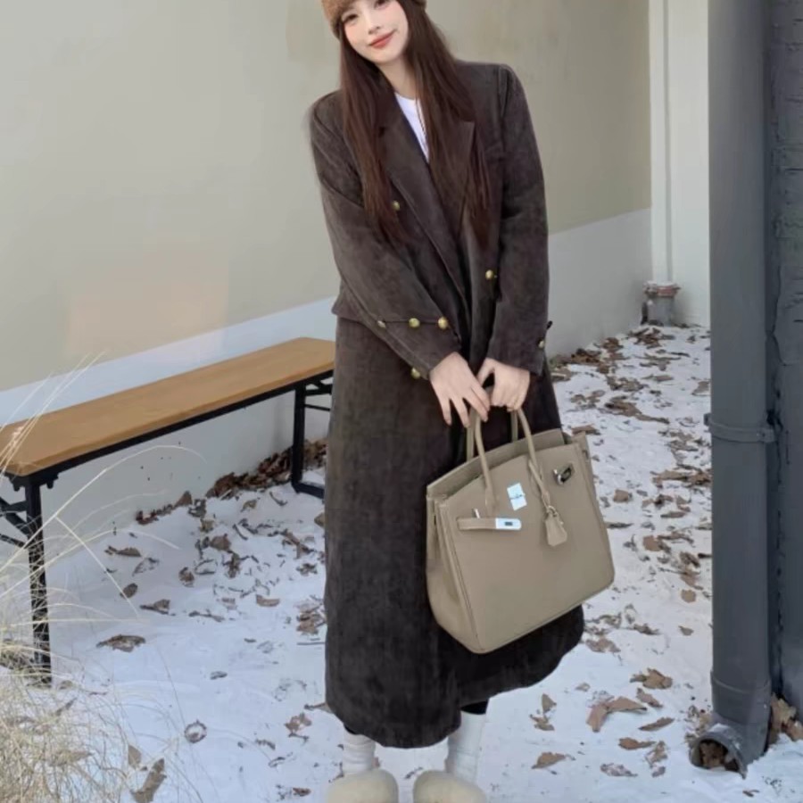 23-101鑫怡明雪花绒显瘦气质轻奢大衣