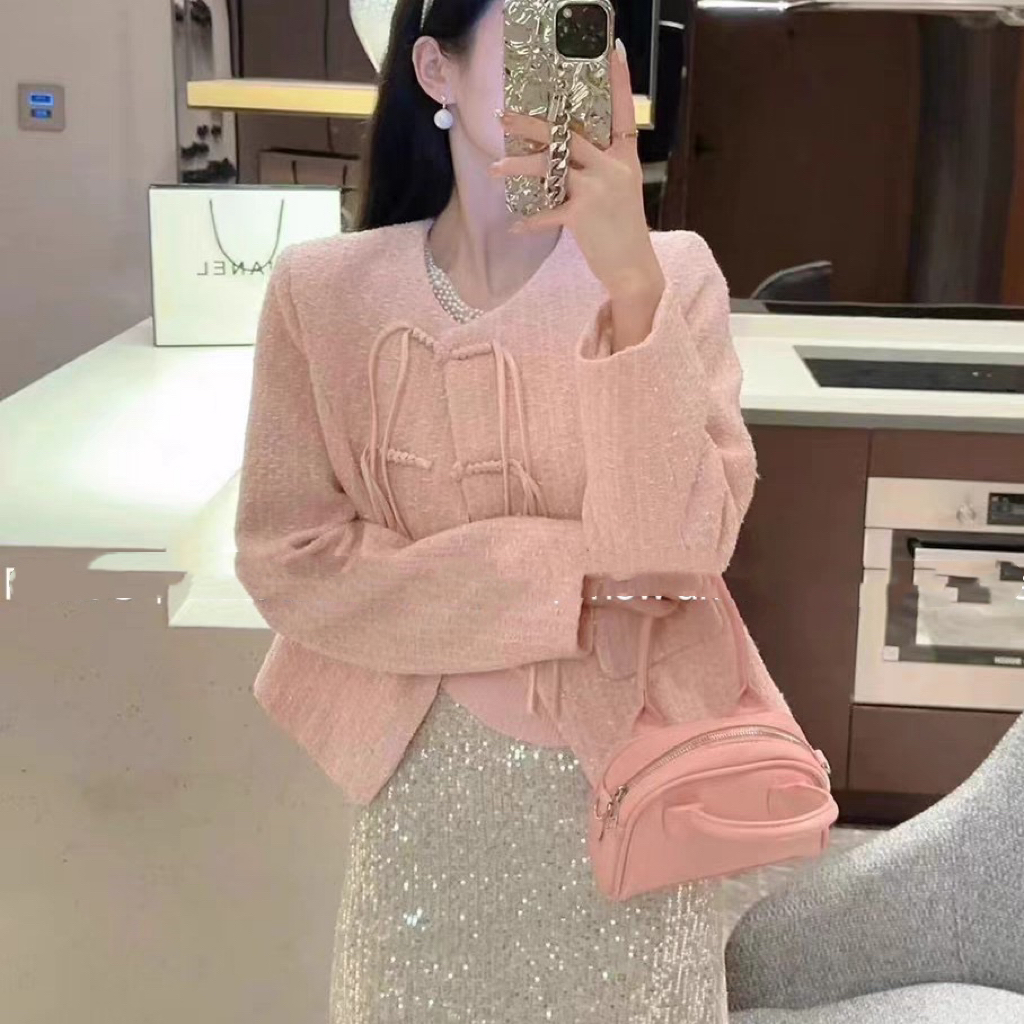 06#高级感超小香风外套女秋新款气质轻熟圆领外套