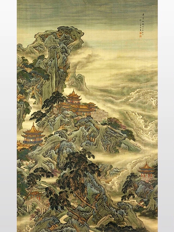法国DMC十字绣-蓬莱仙境山水画订制拼图慎拍泼彩山水画