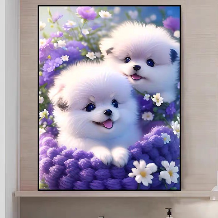 法国DMC十字绣-两个小可爱褔宝