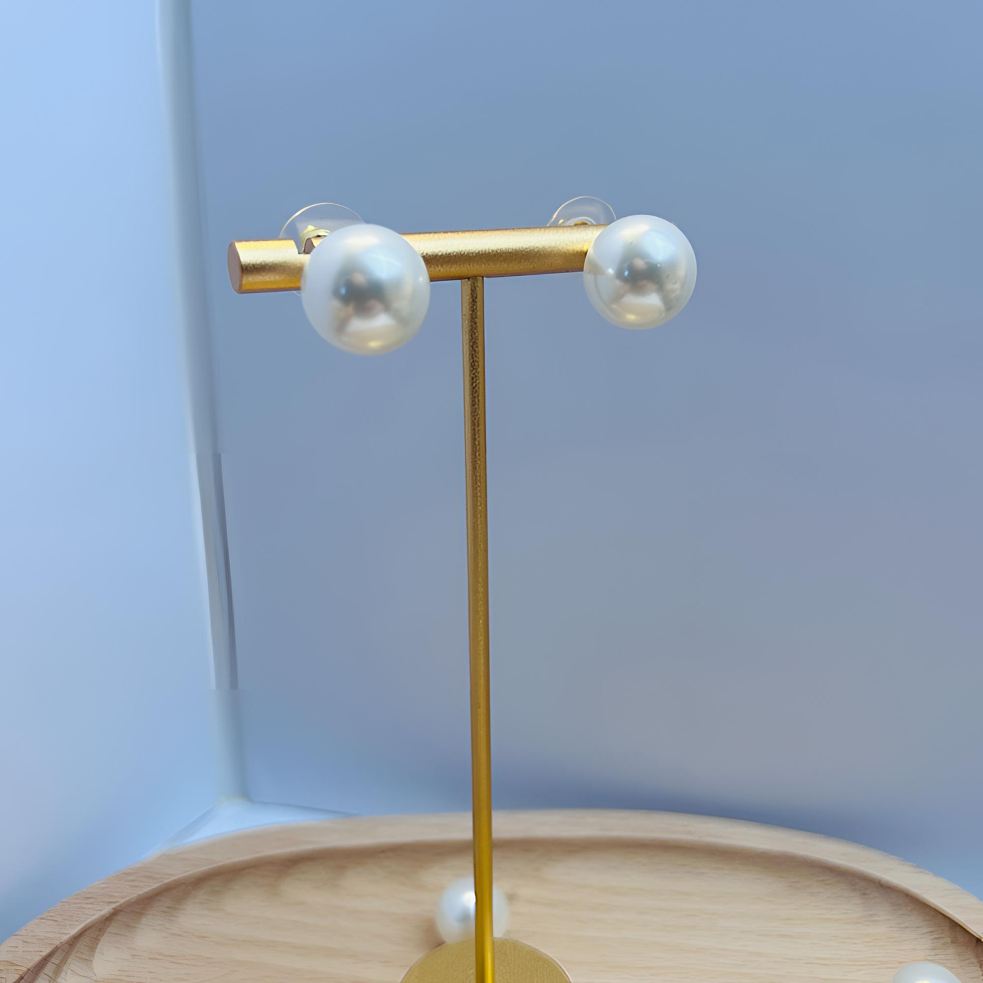 黄铜仿珍珠耳饰 简单百搭仿珍珠耳钉