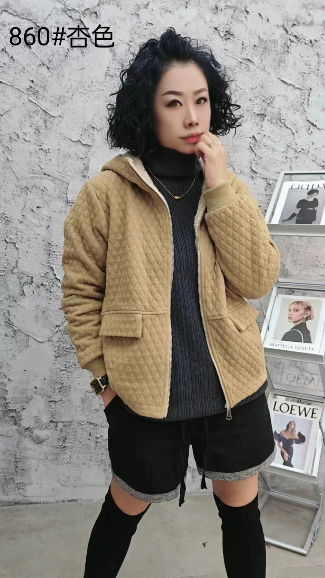 2023新款时尚休闲加绒加厚棉服