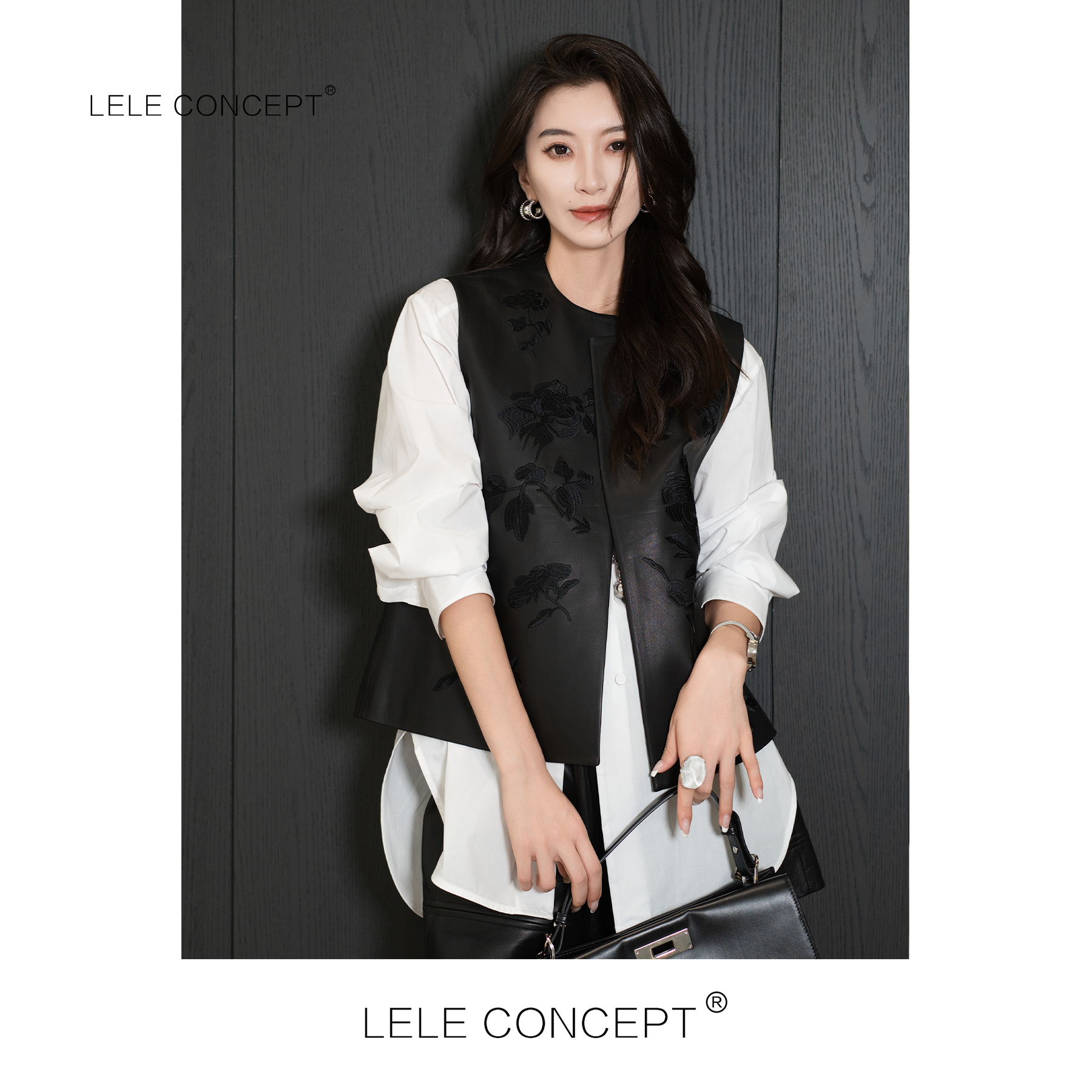 LELE CONCEPT｜「漾」时尚百搭气质新中式无袖轻奢风马夹P0037