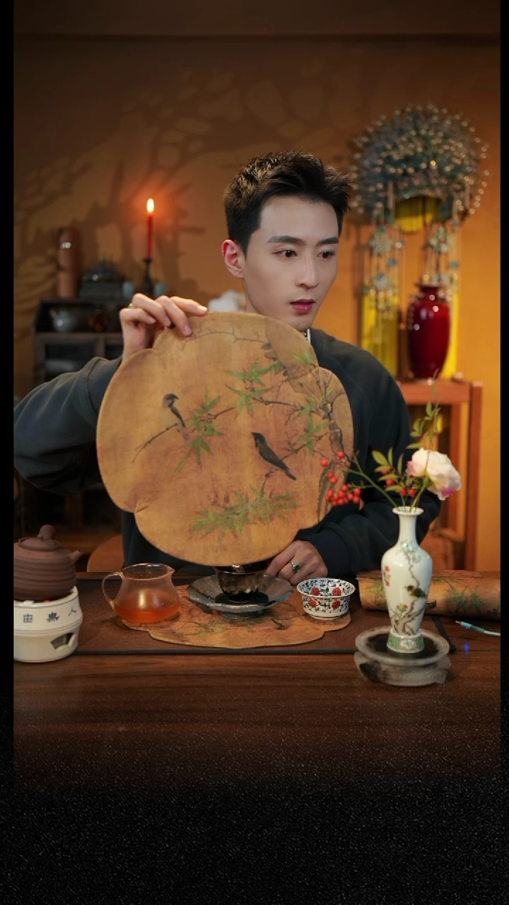 【闪购商品】香云纱香云纱海棠茶席-竹禽图