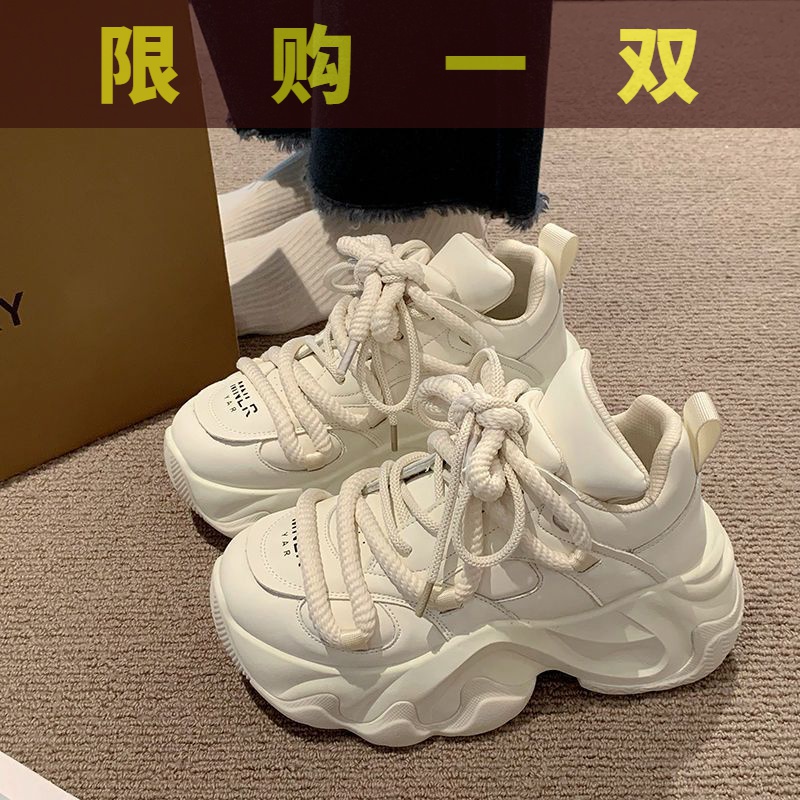 国货潮牌松糕老爹鞋女轻便女秋季爆款厚底增高韩版时尚百搭ins鞋