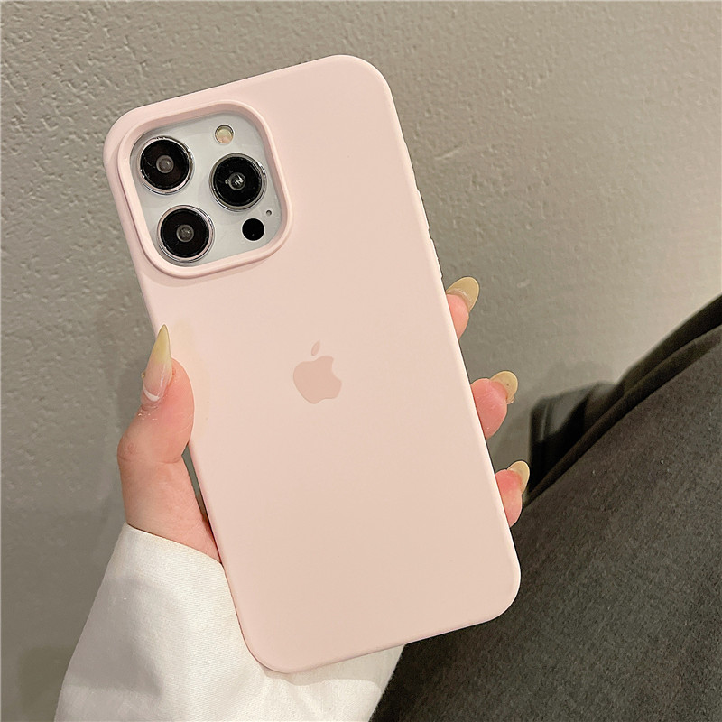 iPhone12苹果14promax手机壳15流行xs简约8plus大孔液态硅胶13pro