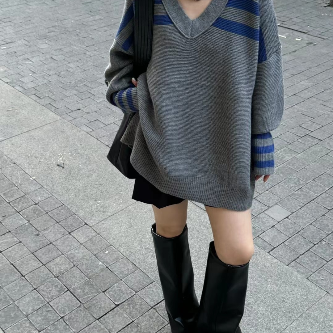 休闲气质百搭高品质棉线毛衣