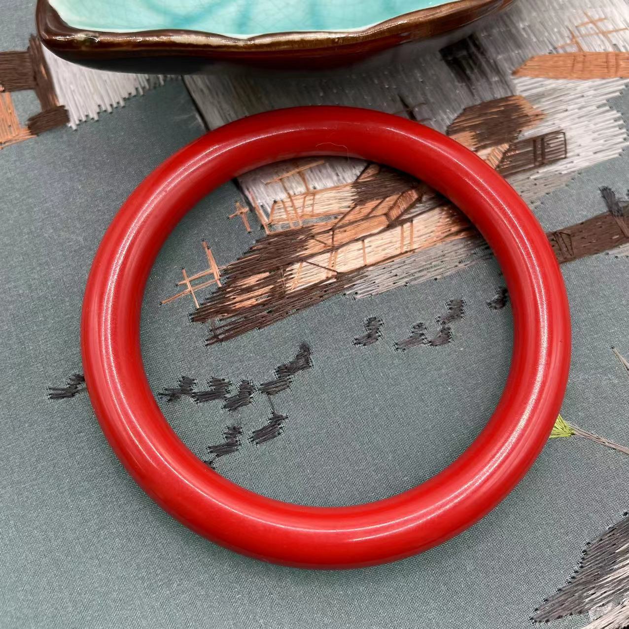 高含量红砂胖美人条手镯龙年爆款正品送礼朱砂手镯