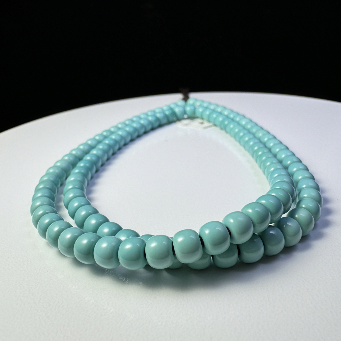 天然原矿绿松石108珠串L0061