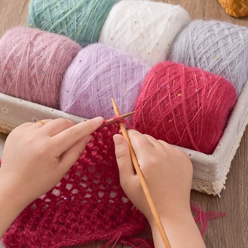 编织圆领插肩套头同款毛线一两(50克)价格 手工编织毛毛线团