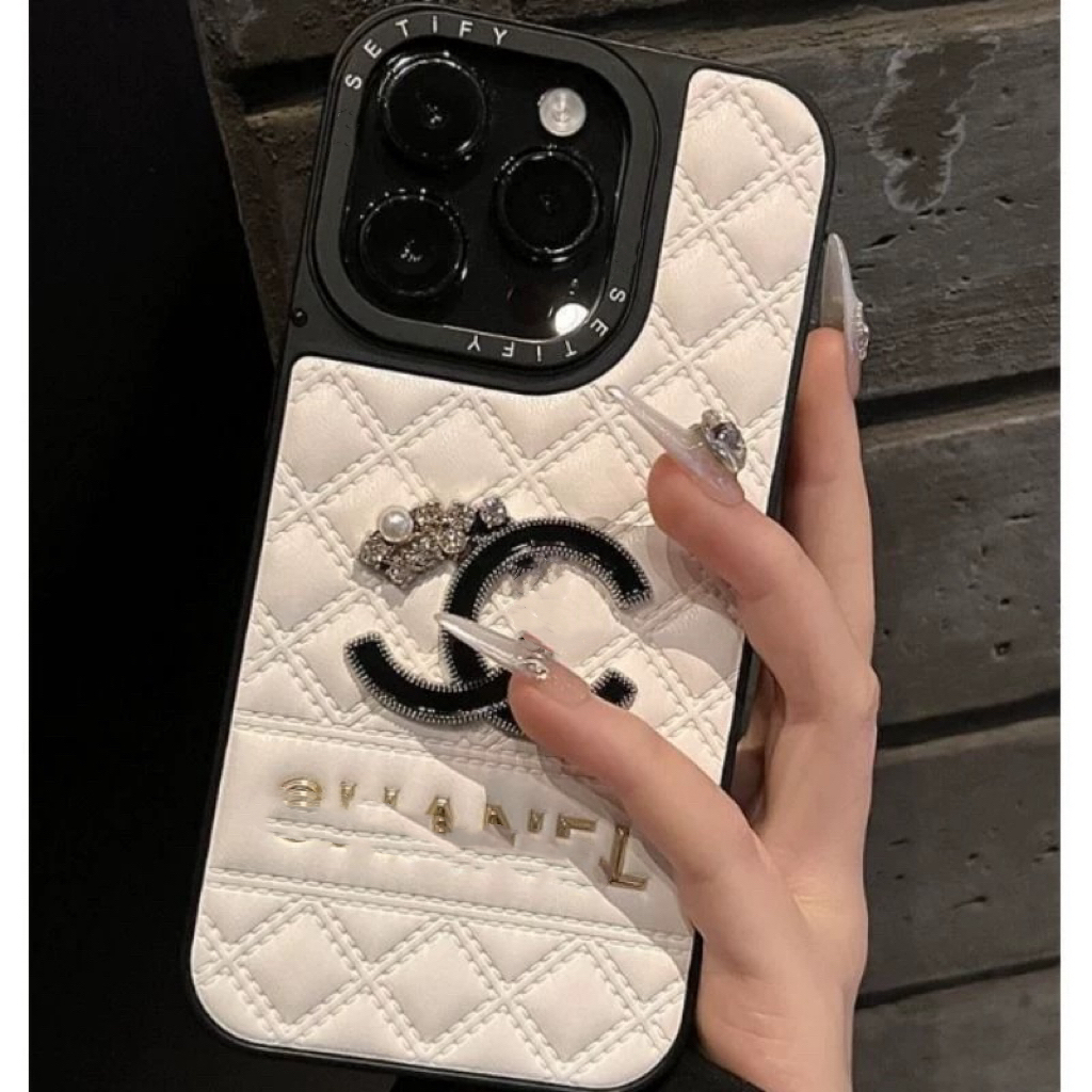 名媛高级感手机壳适用苹果17promax皮质iphone16/15/14/13/12防摔