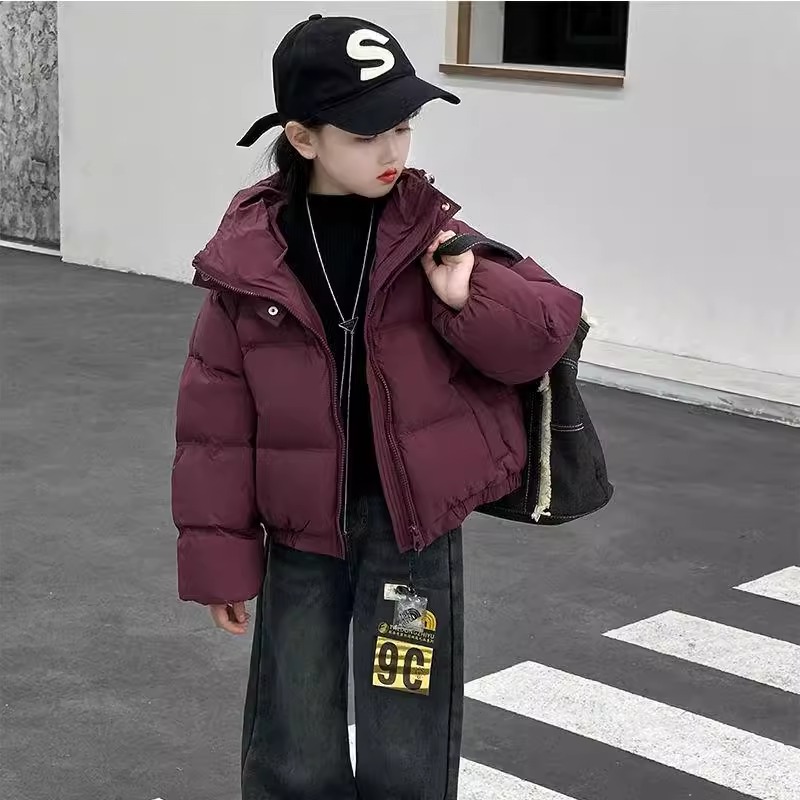 女童冬装棉服2026新款洋气面包保暖儿童加厚冬季外套洋气棉衣