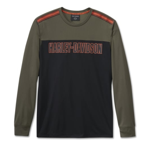 Harley Davidson/哈雷戴维森哈雷机车长袖圆领速干T恤96132-25VM