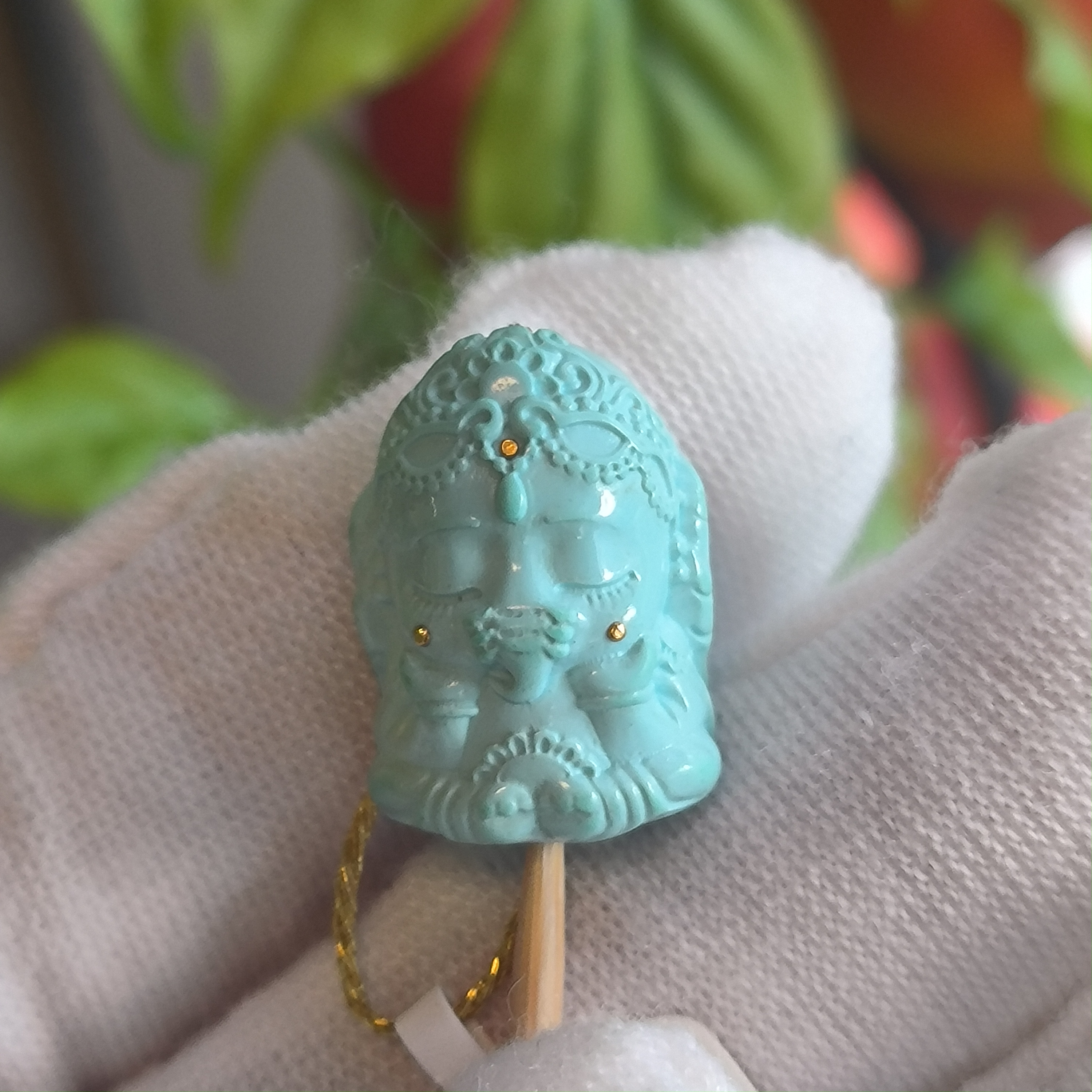 原矿绿松石精工全品象神