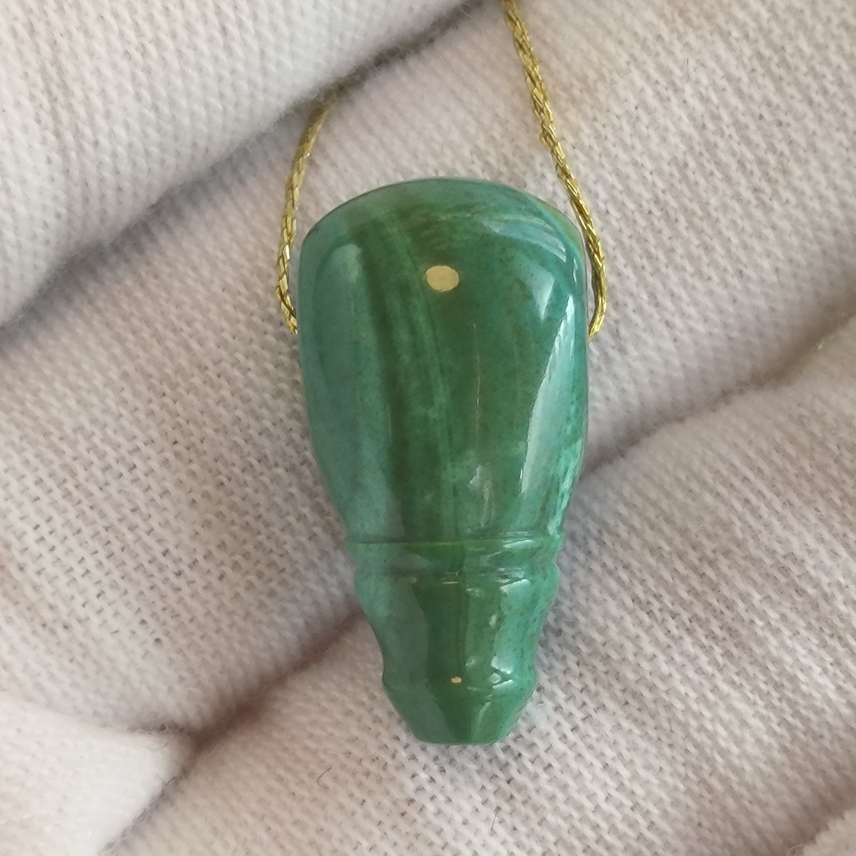 原矿绿松石水波纹三通