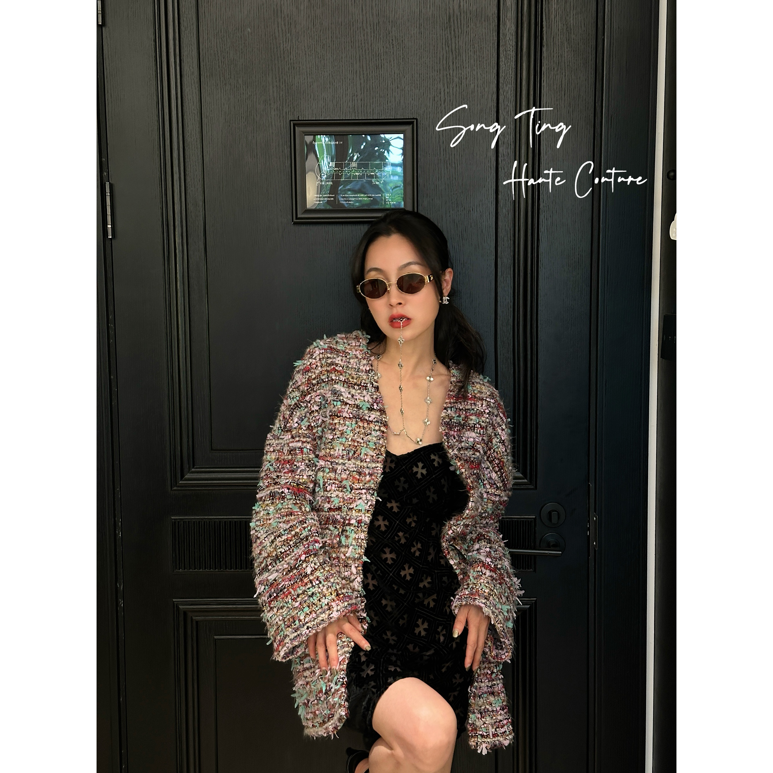 SONG TING｜HauteCouture 布达佩斯彩虹 重磅粗花呢外套