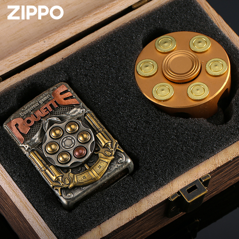 ZIPPO打火机危险游戏转盘重甲正品芝宝煤油创意男礼DYJ1