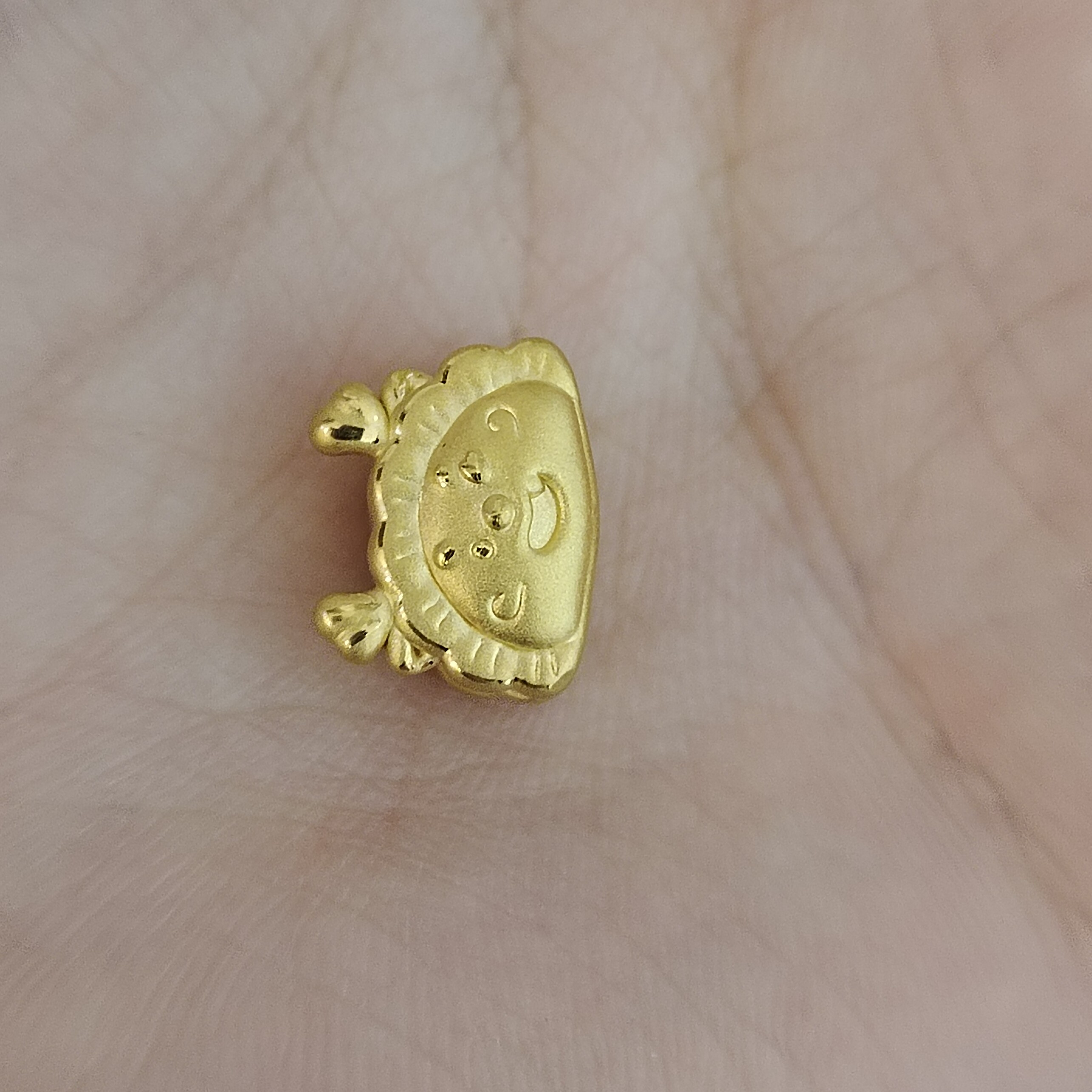 足金999龙饺吊坠，精致可编织