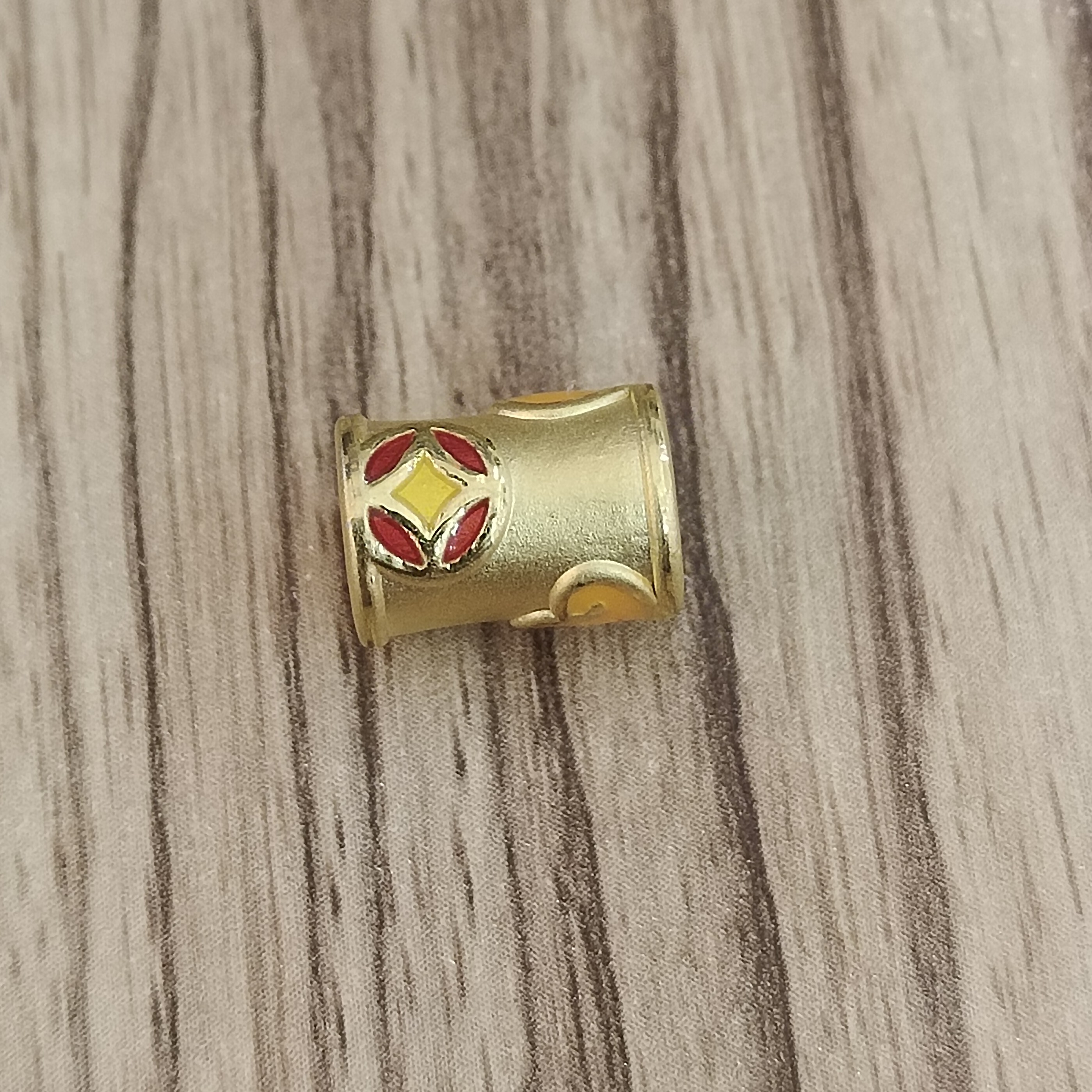 足金999珐琅彩吊坠，事事如意，精致可编织