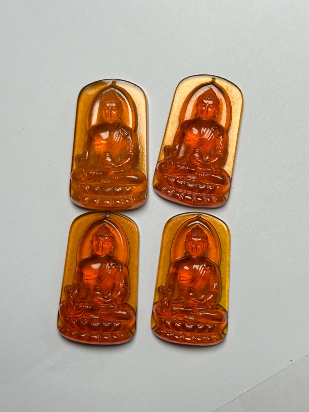 茶珀观音雕刻件吊坠多样性发其一