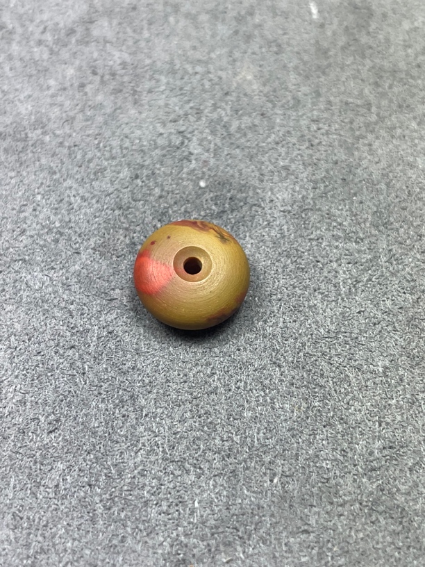 南红黄皮包浆平安扣10.6×4.4