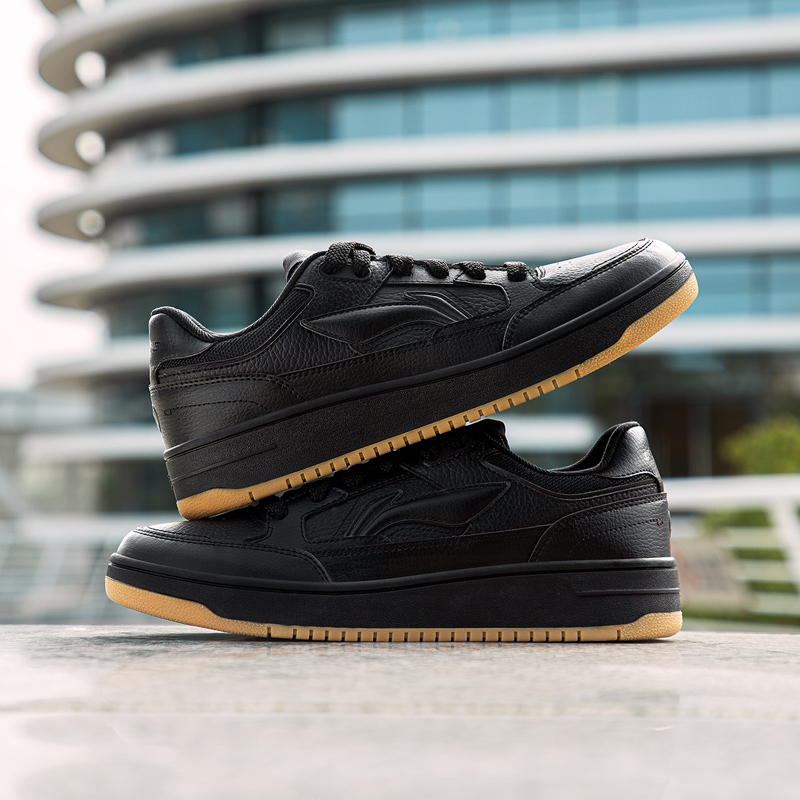 李宁天迹休闲鞋男鞋减震回弹板鞋时尚经典低帮运动鞋AGCU095