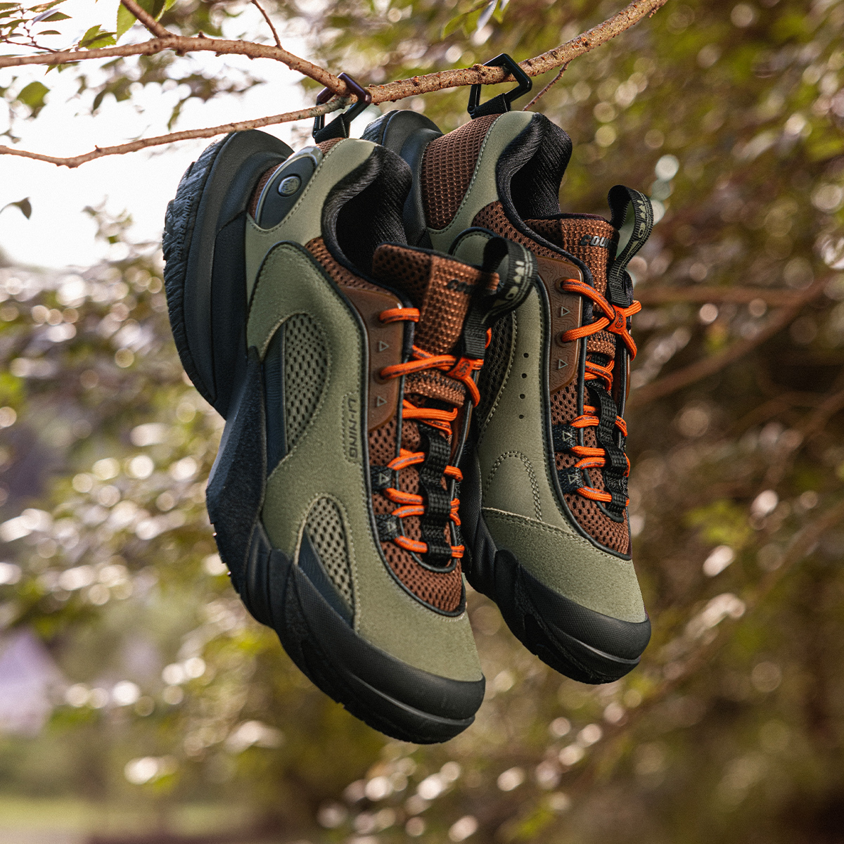 李宁2024秋冬新款CF溯行山EDC男女回弹休闲登山徒步鞋AHCU017