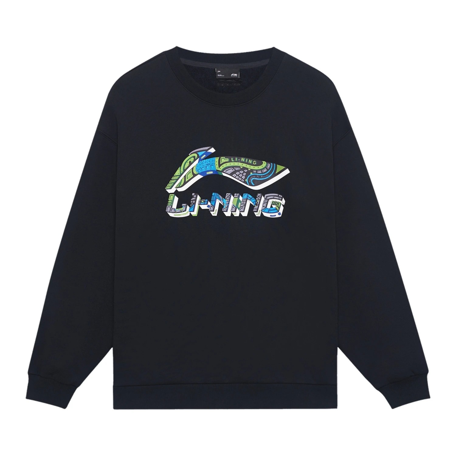 LI-NING/李宁运动时尚系列男女同款加绒保暖宽松套头卫衣/AWDSI59