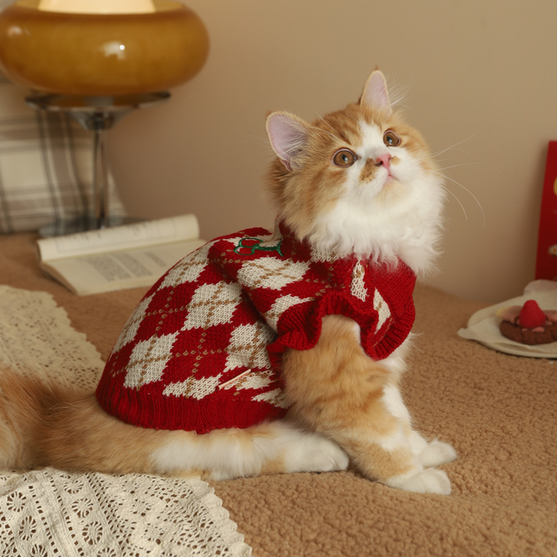 猫咪衣服冬天毛衣猫猫布偶渐层保暖宠物冬季秋冬装小猫圣诞节秋冬