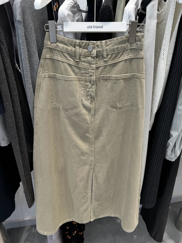 秋冬开衩牛仔半身裙