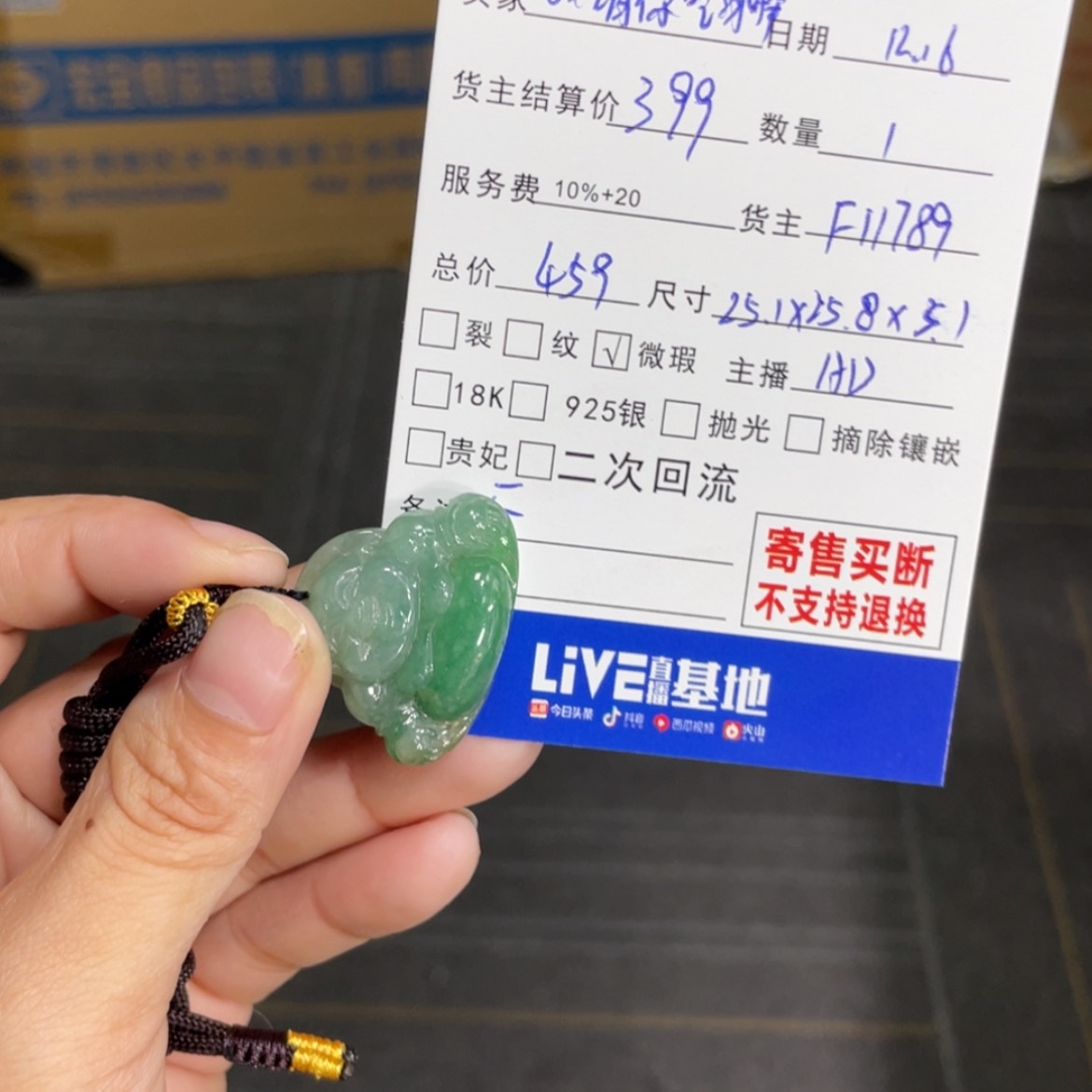 【闪购商品】翡翠颈饰未镶嵌我****?