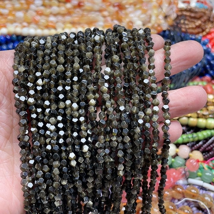 玛瑙/玉髓珠宝半成品未镶嵌一条4mm金耀