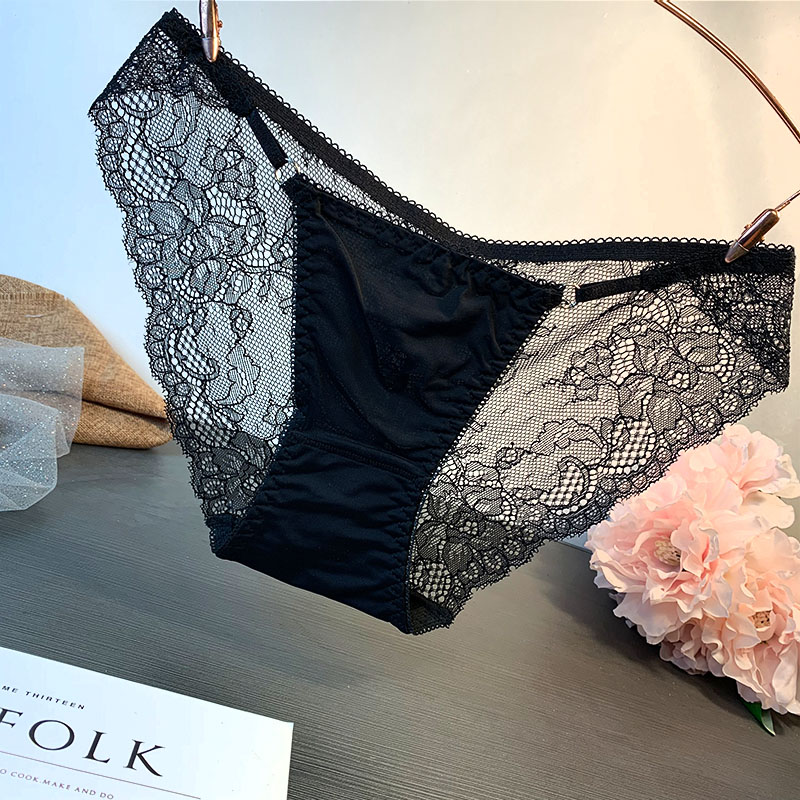 蕾丝内裤女性感舒适女士网纱低腰夏季无痕速干透气时尚可爱新品