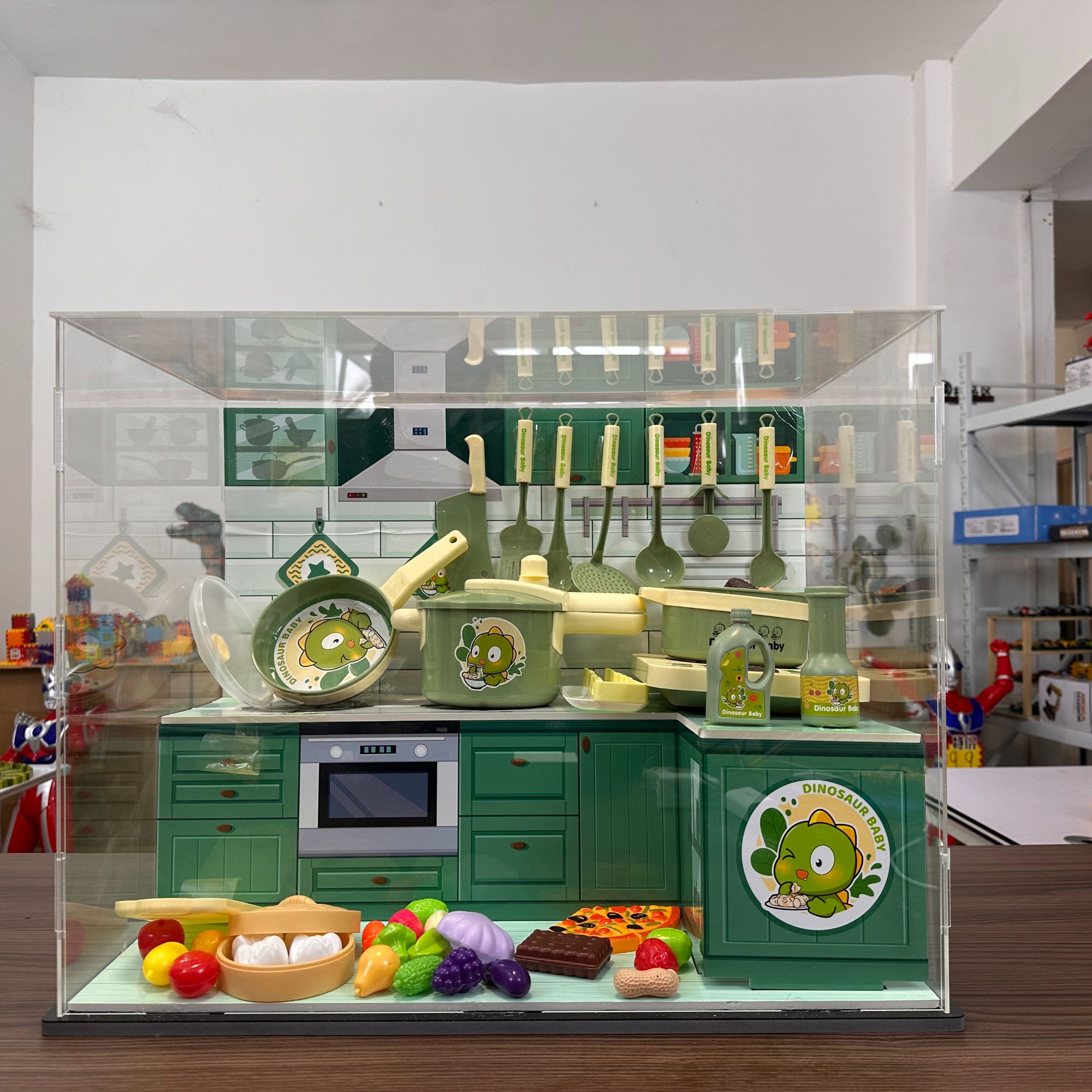 波绿色30件套厨房过家家做饭玩具去展示盒发货款式颜色随机