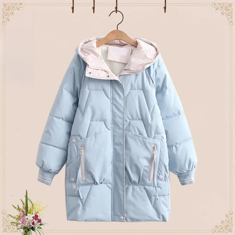 波司澄羽绒服初中女生冬装棉衣12-17岁中学生加厚外套少女中长款