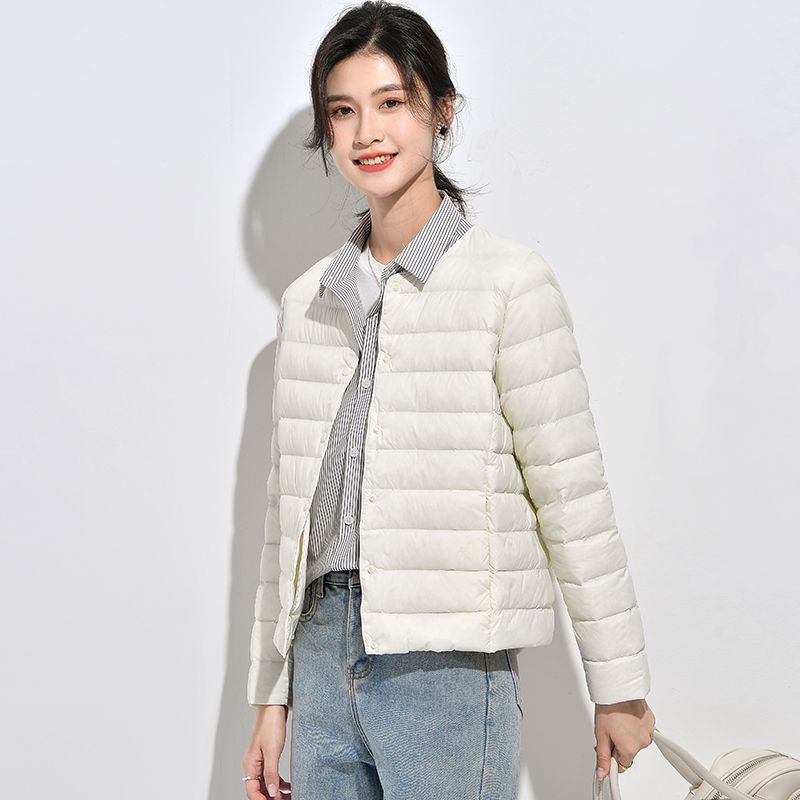 波司澄羽绒服2023新款圆领轻薄款羽绒服内胆女短款内搭女式无领轻
